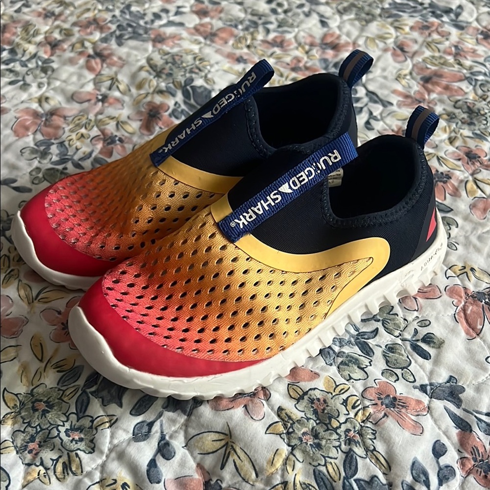 Kids' Gradient Sneakers - Red, Yellow, and Navy - Picture 3 of 6